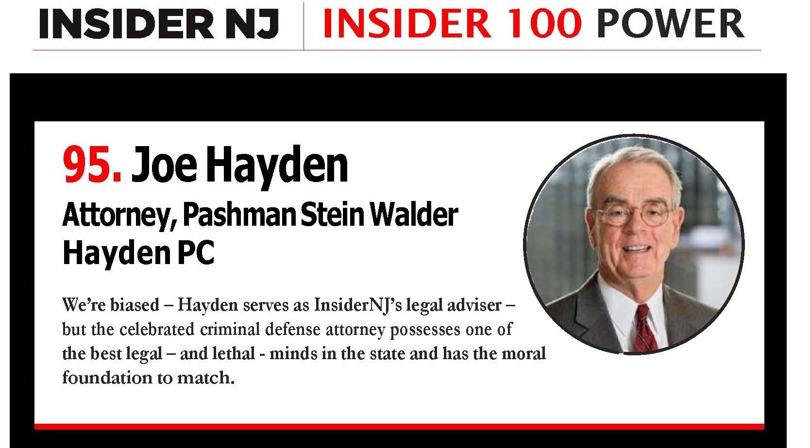 Insider 100 - Photo of Joe Hayden